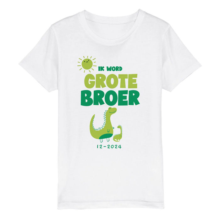 T-shirt kinderen biologisch katoen | Ik word grote broer