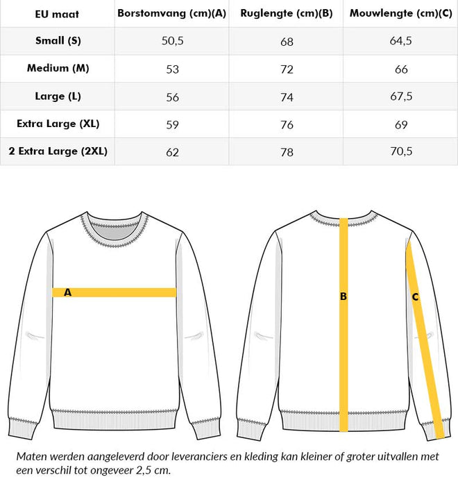 Sweater organisch katoen | Legendarisch sinds | Geboortejaar