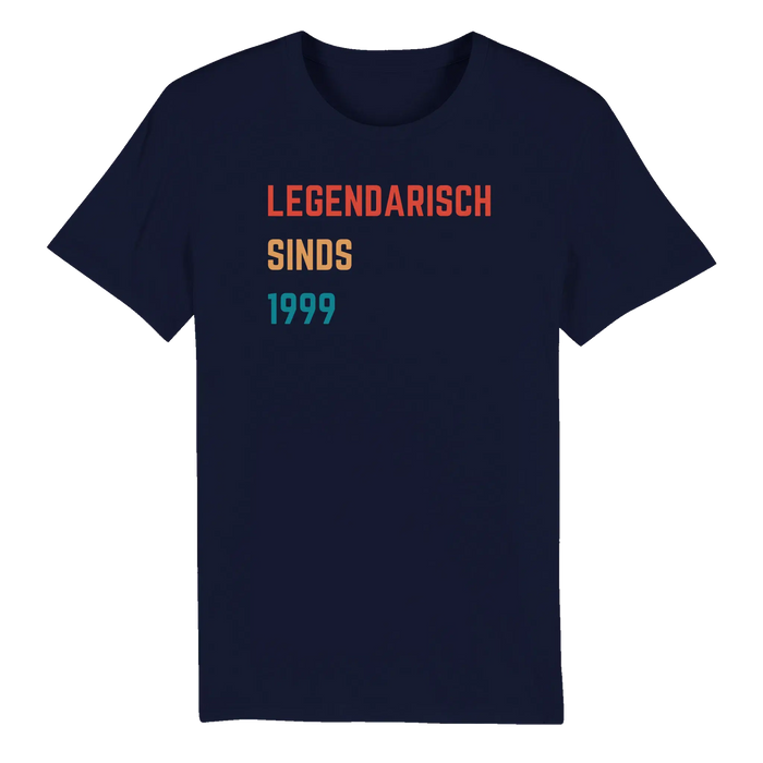 T-shirt organisch katoen | Legendarisch sinds | Geboortejaar