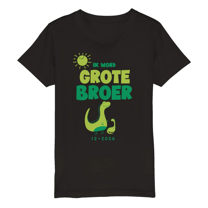 T-shirt kinderen biologisch katoen | Ik word grote broer