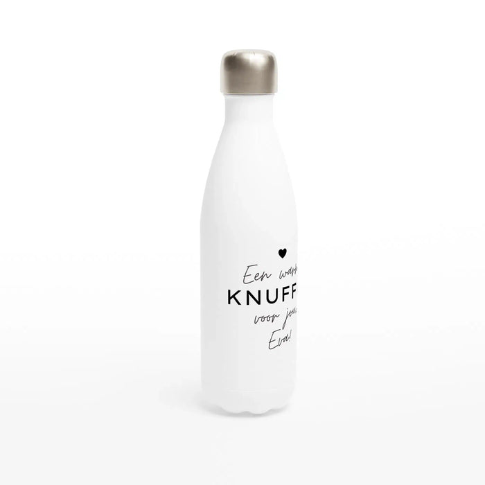 Troostcadeau, gepersonaliseerd cadeau, een warme knuffel voor jou, hart onder de riem cadeau, steun, sterkte, opbeur, opfleurcadeau, gepersonaliseerde waterfles thermosfles, drinkfles met tekst, troost cadeau