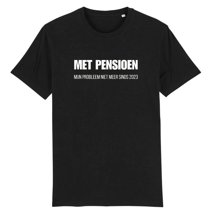 Gepersonaliseerd cadeau pensioen, grappige shirt, humor, kleinigheidje pensioen, gepersonalseerd t-shirt, mijn probleem niet meer, sarcastische humor