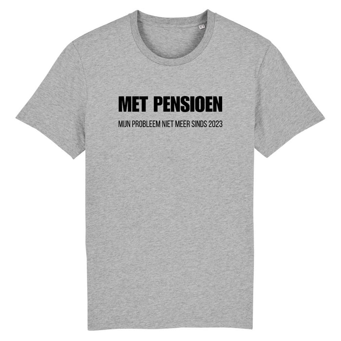 Gepersonaliseerd cadeau pensioen, grappige shirt, humor, kleinigheidje pensioen, gepersonalseerd t-shirt, mijn probleem niet meer, sarcastische humor