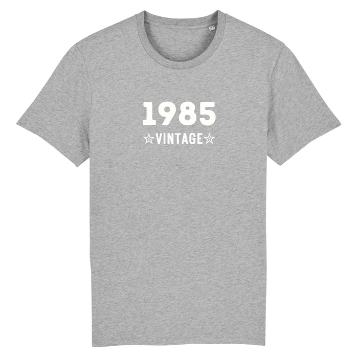 Vintage, geboortejaar, gepersonaliseerd cadeau, t-shirt van biologisch katoen, legende, verjaardag man, verjaardag opa, pepe, opi, verjaardag nonkel, verjaardag zoon, verjaardag broer