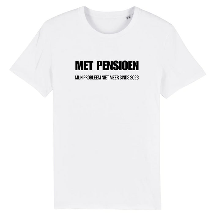 Gepersonaliseerd cadeau pensioen, grappige shirt, humor, kleinigheidje pensioen, gepersonalseerd t-shirt, mijn probleem niet meer, sarcastische humor