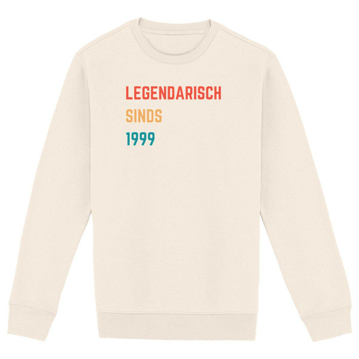 Legendarisch sinds (rood, geel, groen), sweater van biologisch katoen